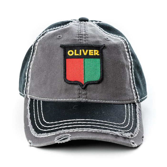 Vintage Oliver Logo Gray and Black Distressed Hat