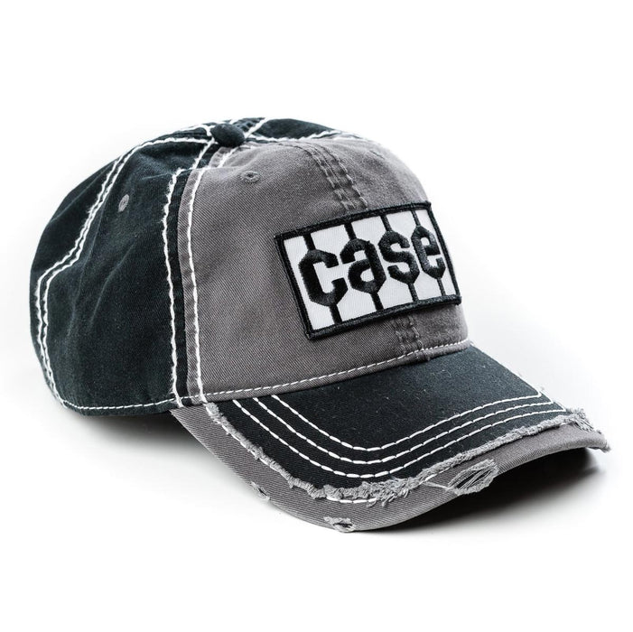 CASE Tire Tread Logo Gray & Black Distressed Hat