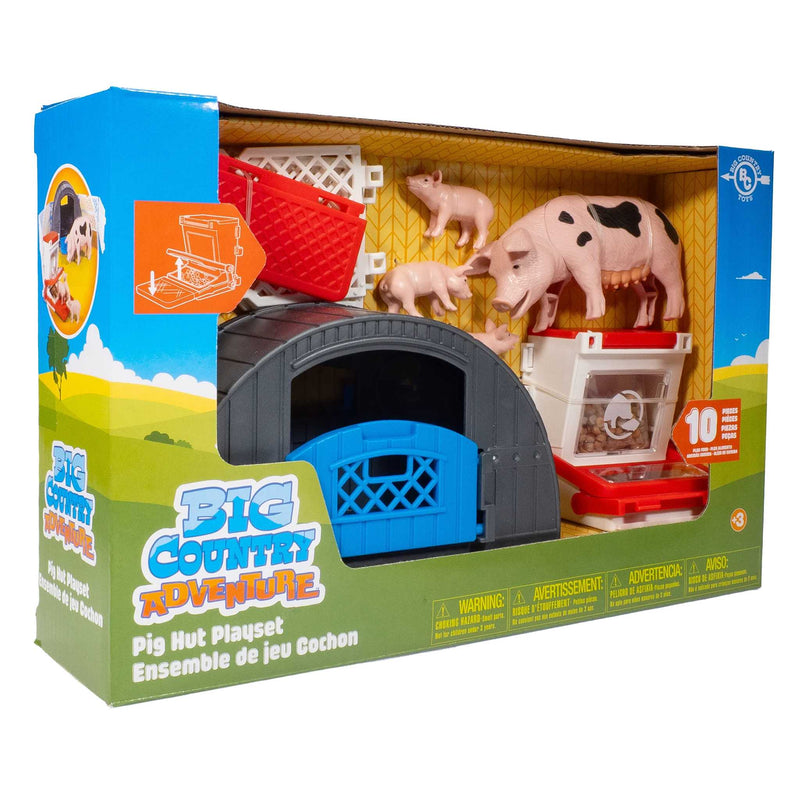 1/20 10-Piece Pig Hut Playset with Accessories by Big Country Toys