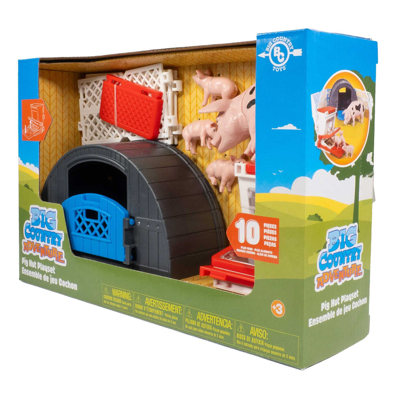1/20 10-Piece Pig Hut Playset with Accessories by Big Country Toys