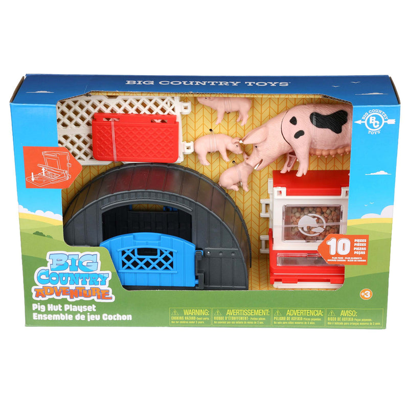 1/20 10-Piece Pig Hut Playset with Accessories by Big Country Toys