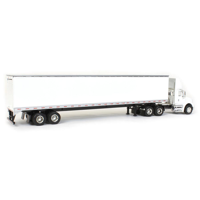 1/64 White International 8600 with Trailer with Single Rear Door