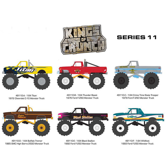 1/64 Kings of Crunch Series 11 by Greenlight, 6 Vehicle Set--SEALED