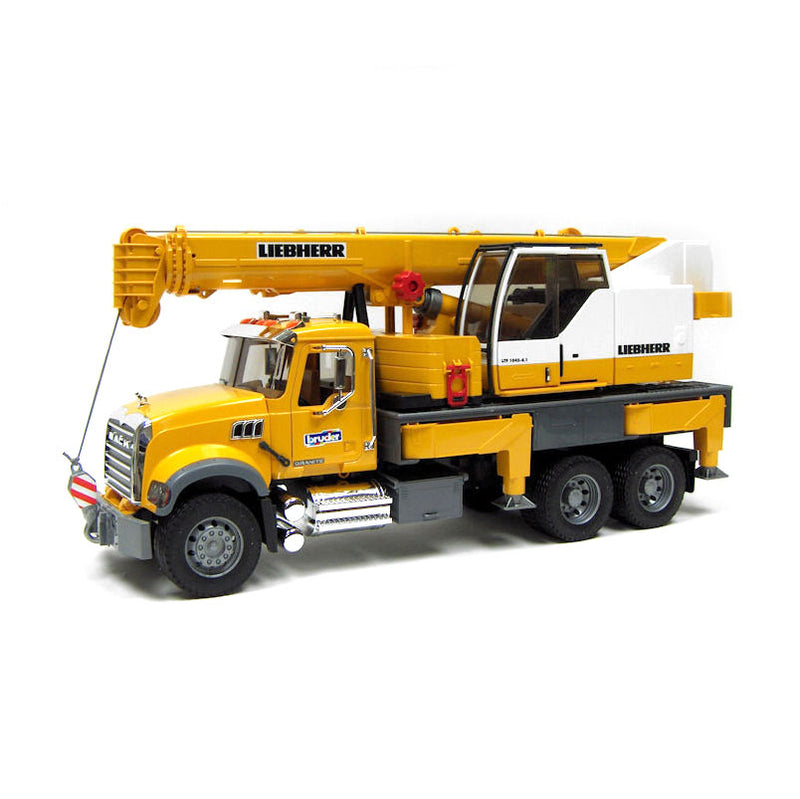 (B&D) Mack Granite Liebherr Crane Truck 26" long - Damaged Item