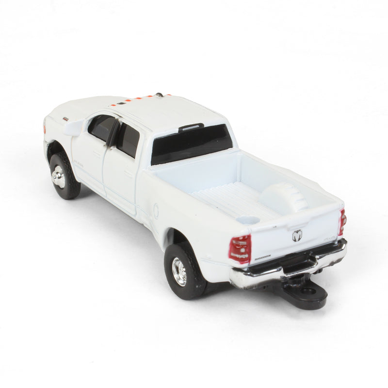 1/64 White RAM 3500 Dually Pickup Truck, ERTL Collect N Play