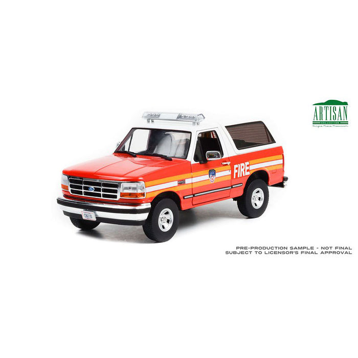 1/18 1996 Ford Bronco, FDNY, Fire Department of New York, by Greenlight