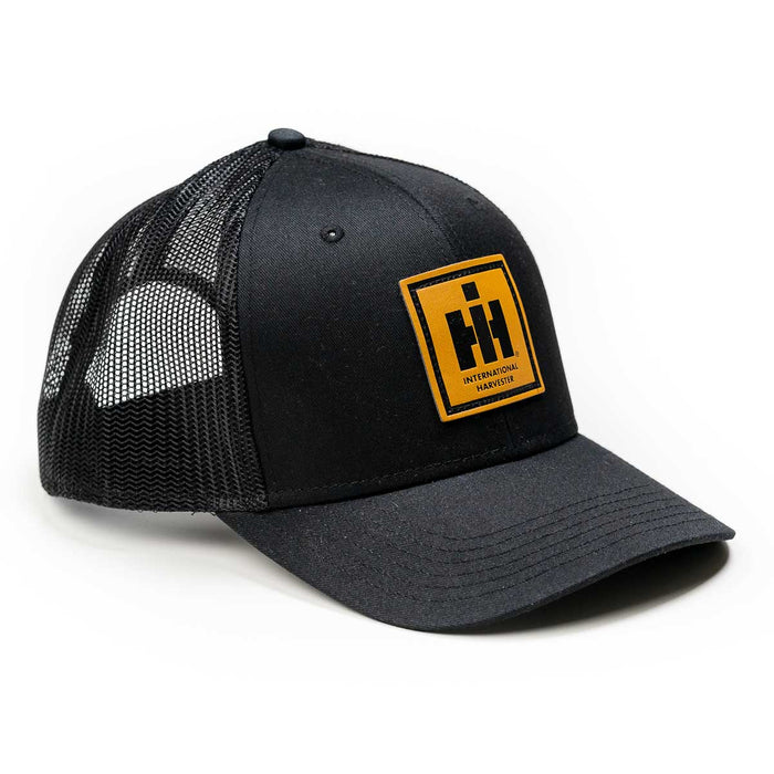 IH Leather Emblem Gray with White Mesh Back Hat
