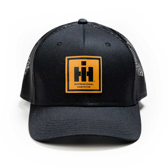 IH Leather Emblem Gray with White Mesh Back Hat