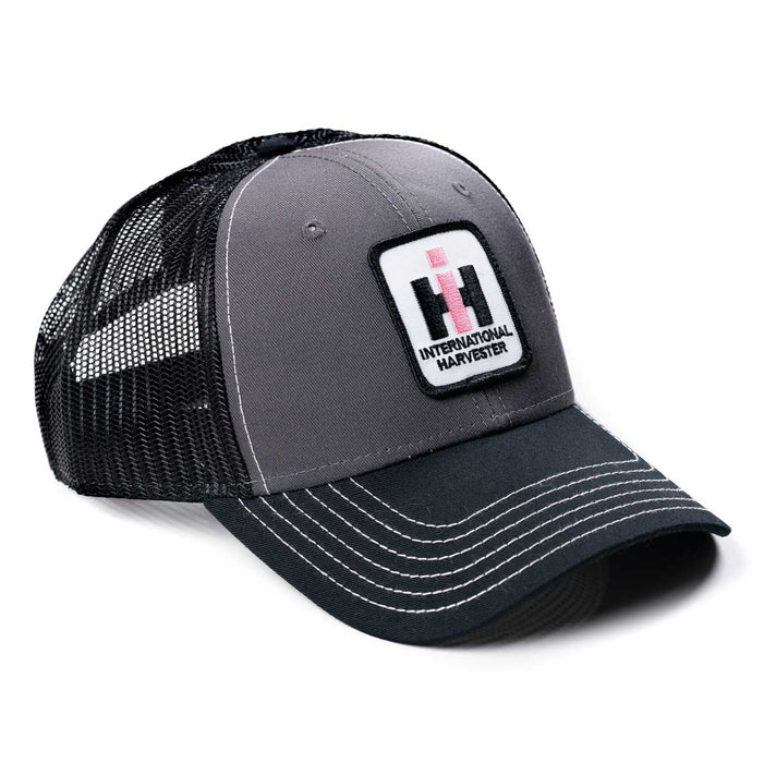 IH Stitched Logo Gray with Black Mesh Back Hat