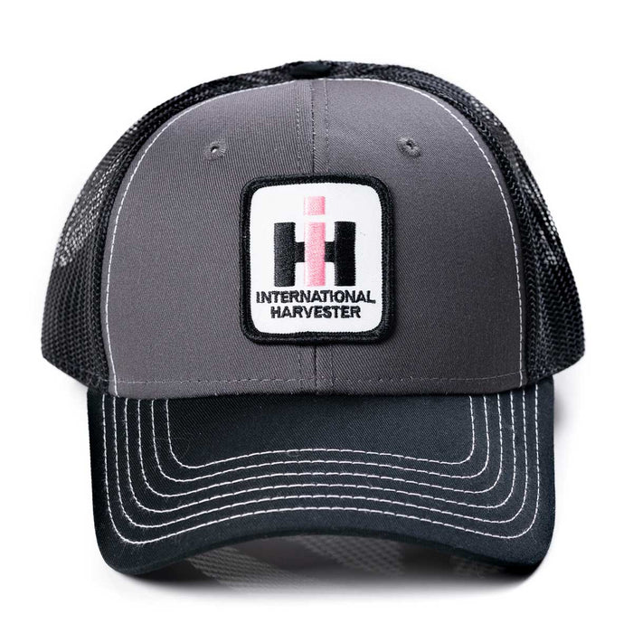 IH Stitched Logo Gray with Black Mesh Back Hat