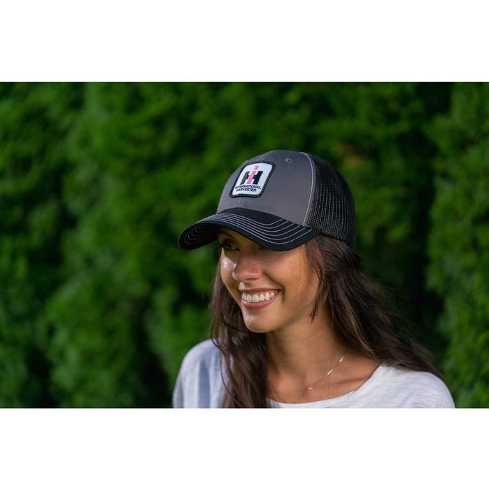 IH Stitched Logo Gray with Black Mesh Back Hat