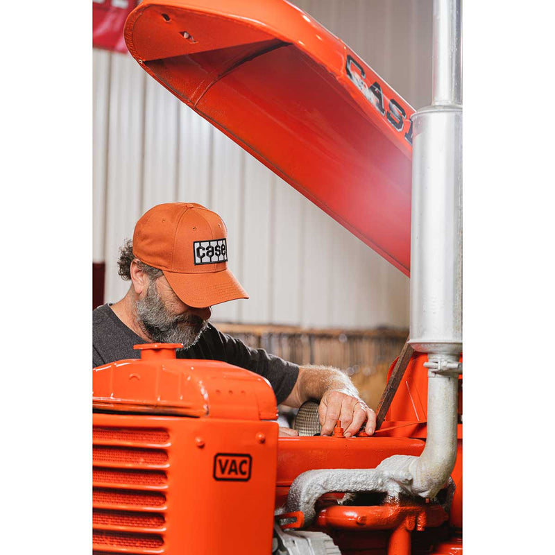 Case Solid Burnt Orange Tread Logo Hat