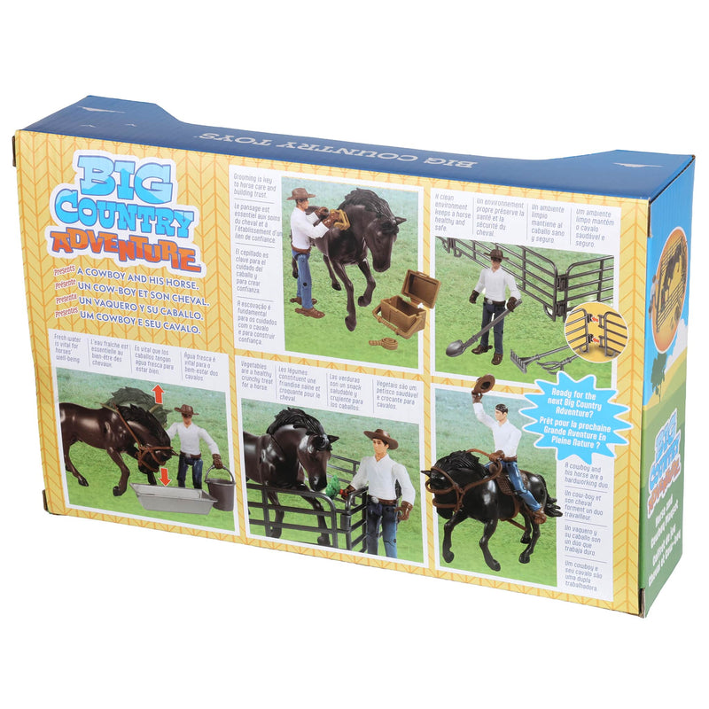 1/20 20-Piece Horse with Cowboy Playset by Big Country Adventure Toys