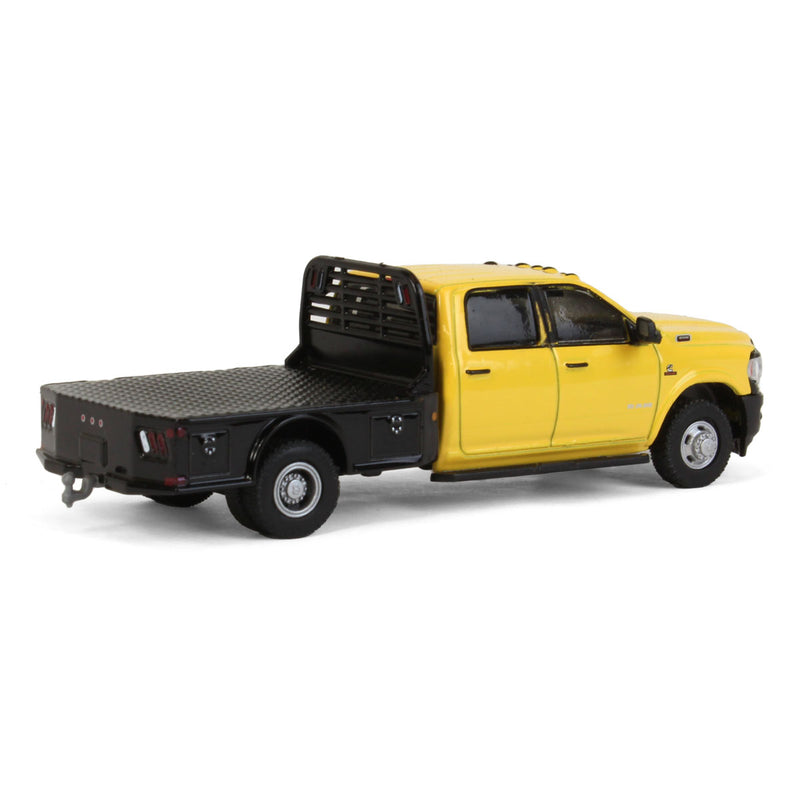 1/64 2020 RAM 3500 Tradesman Dually Flatbed, Construction Yellow, Dually Drivers Series 10