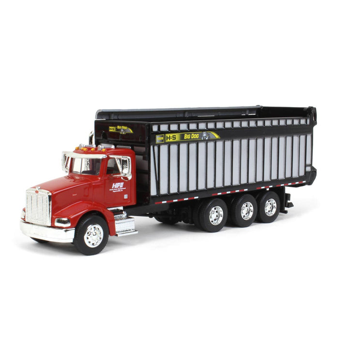 1/64 Red Peterbilt 385 with H&S Big Dog 1226 Forage Box, Exclusive HFE Edition