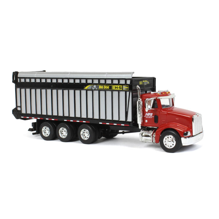 1/64 Red Peterbilt 385 with H&S Big Dog 1226 Forage Box, Exclusive HFE Edition