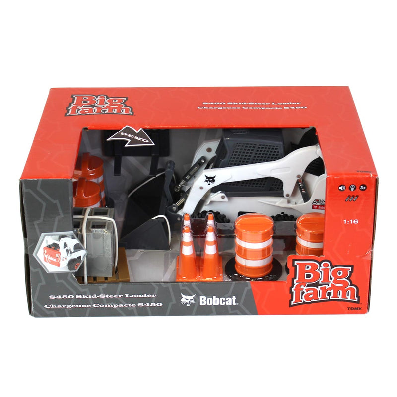 1/16 Big Farm Bobcat S450 Skid Steer Set with Accessories
