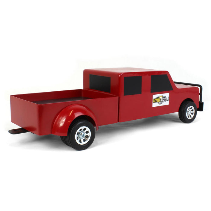 1/16 Little Buster Toys Red 4-Door Dually Pickup Truck