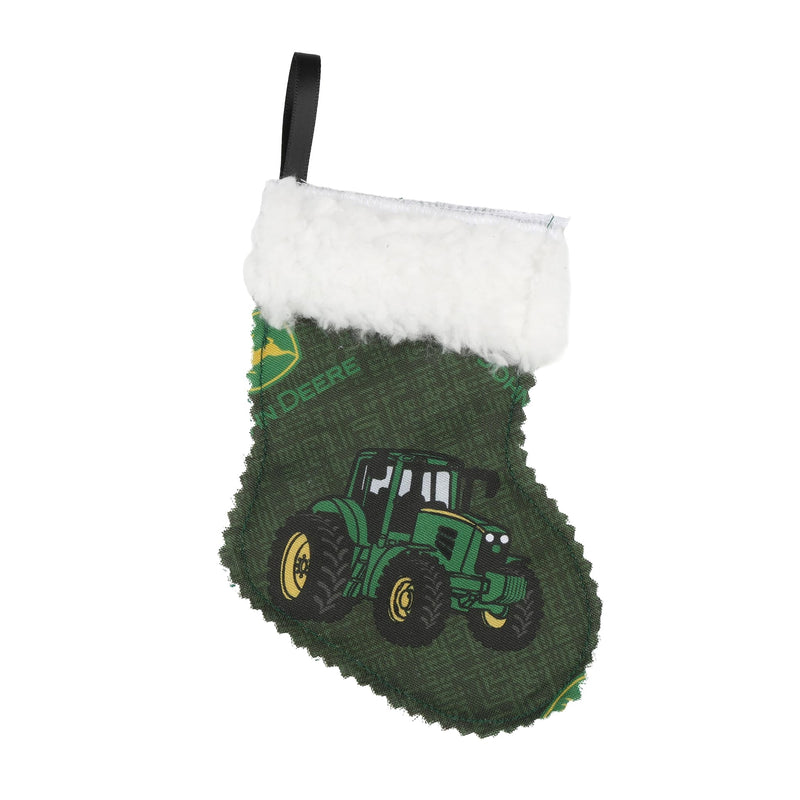John Deere Tractor Logo Mini Christmas Stocking Ornament