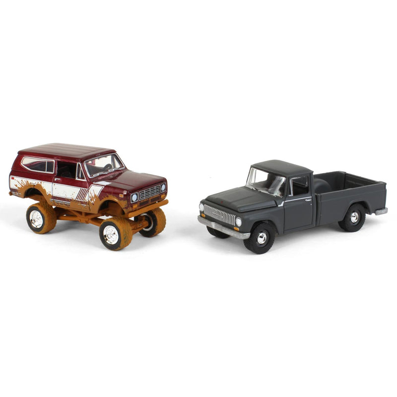 Off Road ~ 1/64 1965 International 1200 Pickup Truck with 1979 Scout SUV, Exclusive Limited Edition