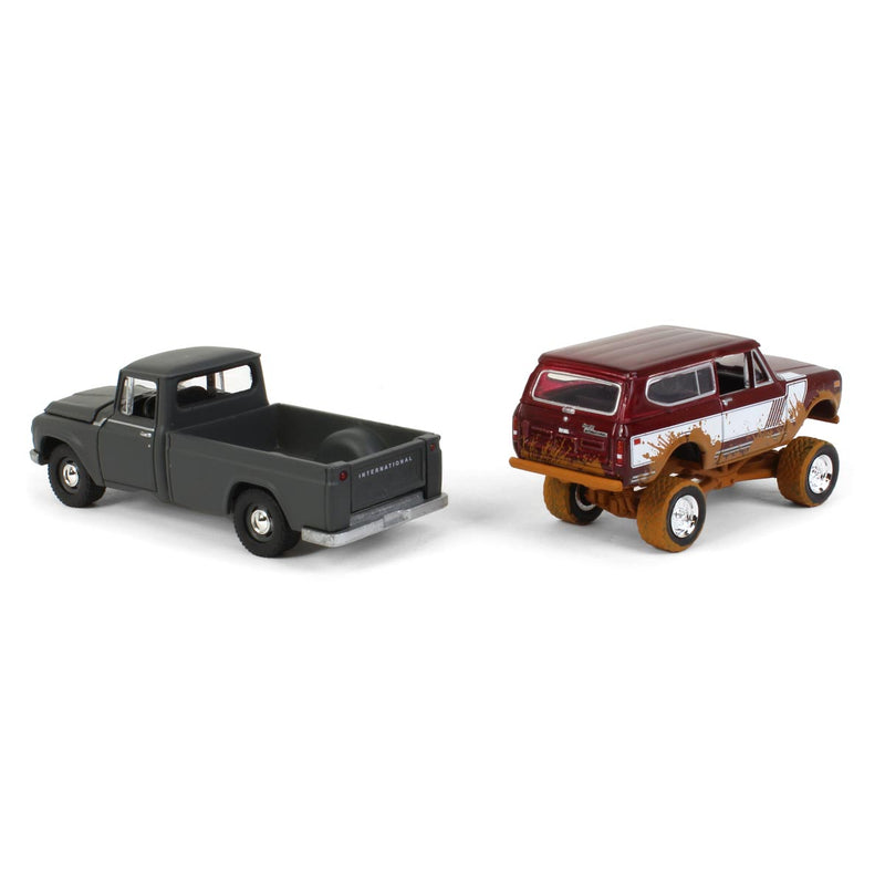 Off Road ~ 1/64 1965 International 1200 Pickup Truck with 1979 Scout SUV, Exclusive Limited Edition