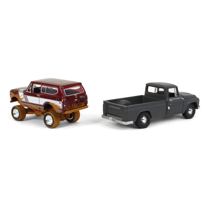 "Off Road" ~ 1/64 Exclusive Limited Edition International 2 Pack: 1965 Model 1200 & Muddy 1979 Scout