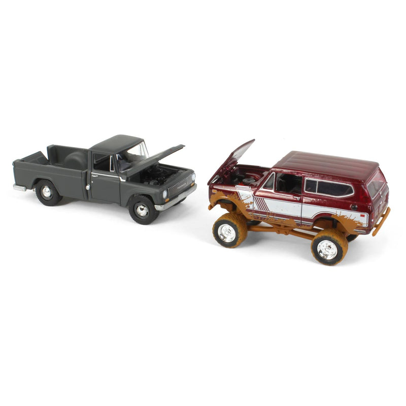 Off Road ~ 1/64 1965 International 1200 Pickup Truck with 1979 Scout SUV, Exclusive Limited Edition