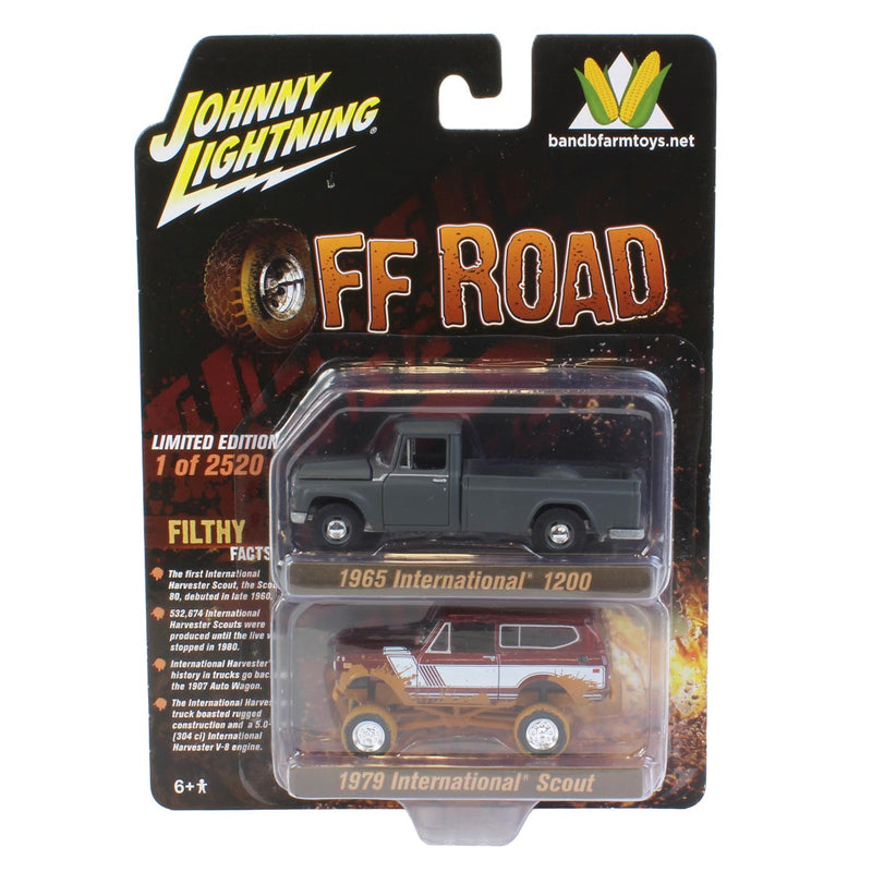 Off Road ~ 1/64 1965 International 1200 Pickup Truck with 1979 Scout SUV, Exclusive Limited Edition