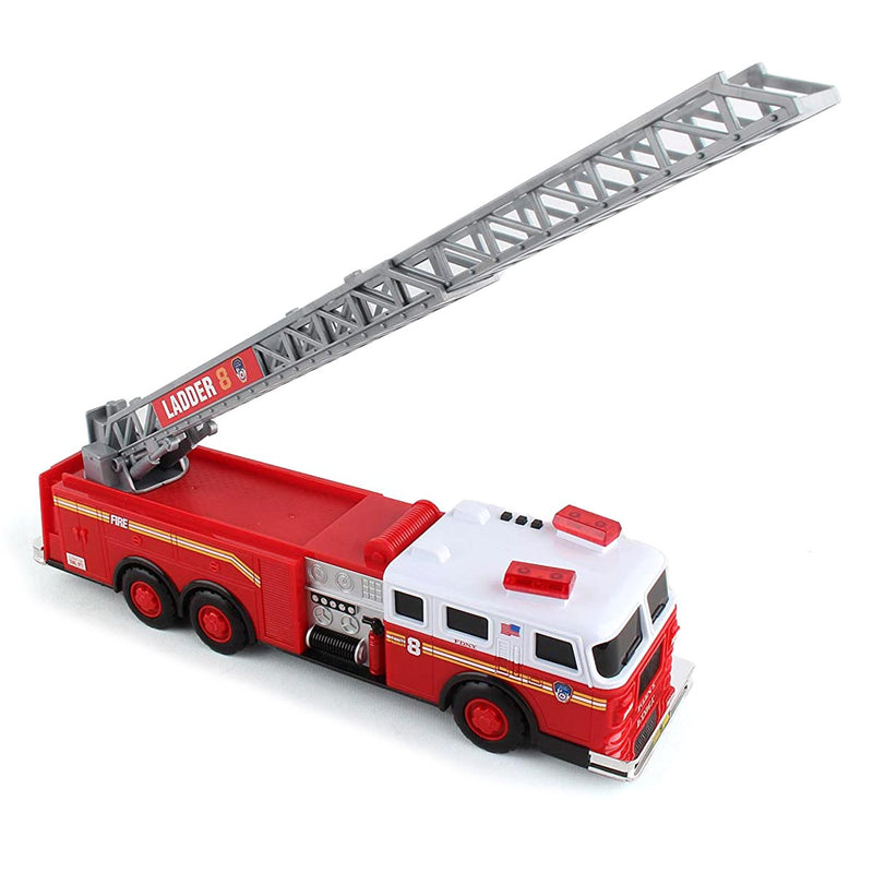 FDNY Ladder Truck with Lights and Sounds, 13in Long!