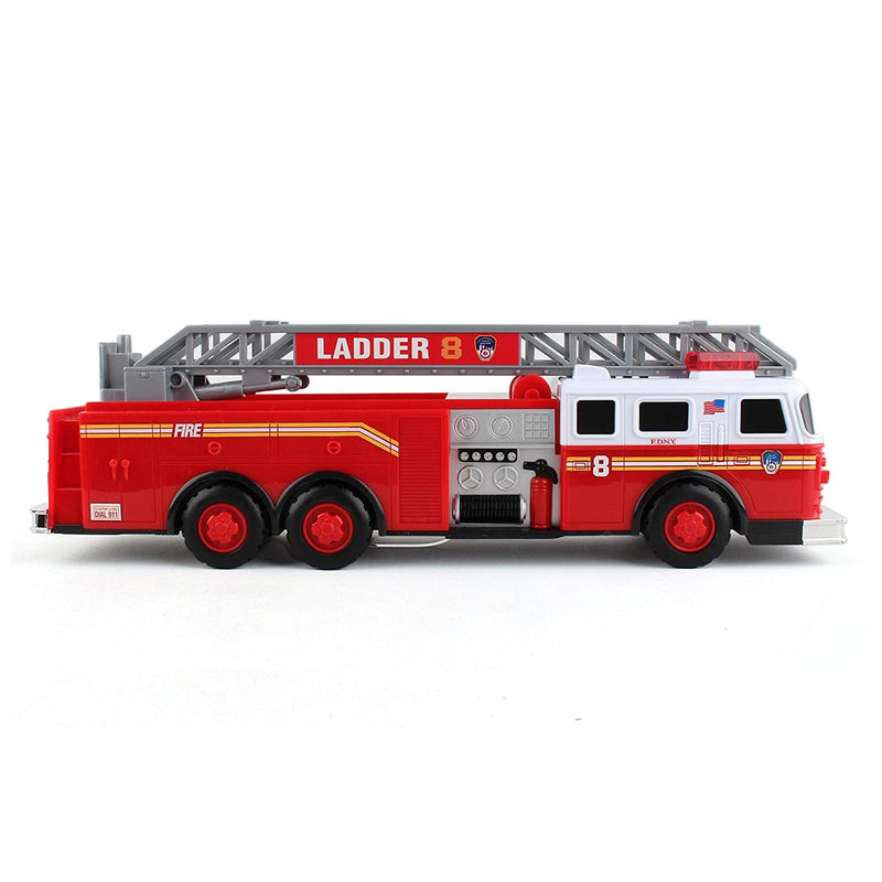 FDNY Ladder Truck with Lights and Sounds, 13in Long!