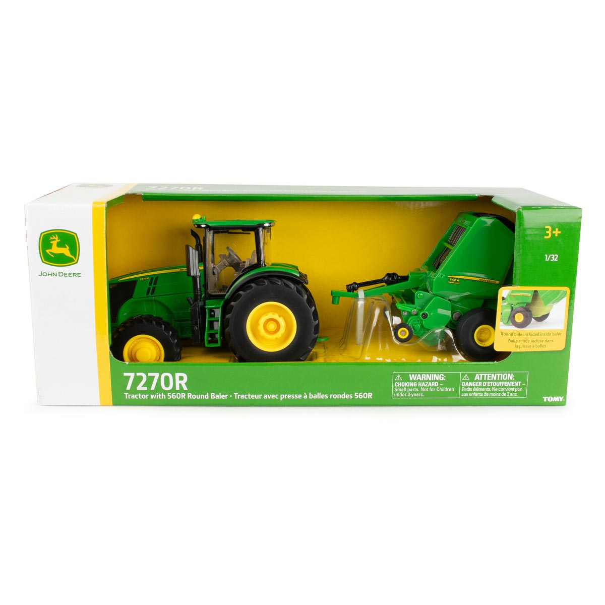 1/32 John Deere 7270R with 560R Round Baler Set — Outback Toys