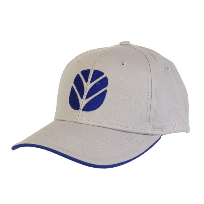 New Holland Grey with Blue Leaf Logo Cap