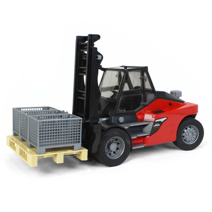 1/16 Bruder Linde HT160 Forklift with Pallet and 3 Pallet Cages