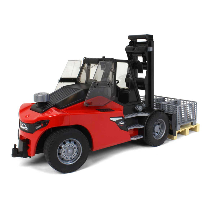 1/16 Bruder Linde HT160 Forklift with Pallet and 3 Pallet Cages