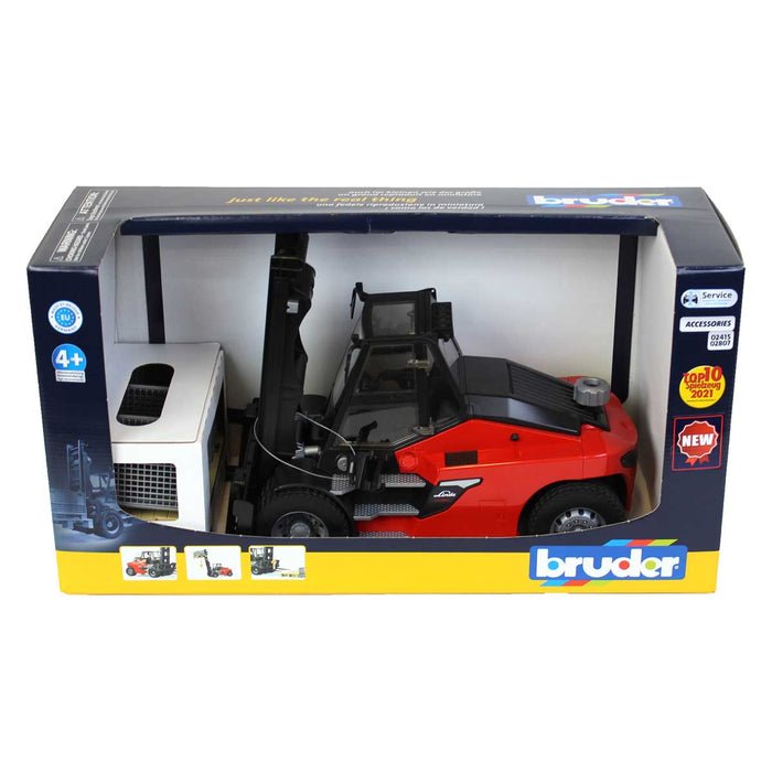 1/16 Bruder Linde HT160 Forklift with Pallet and 3 Pallet Cages