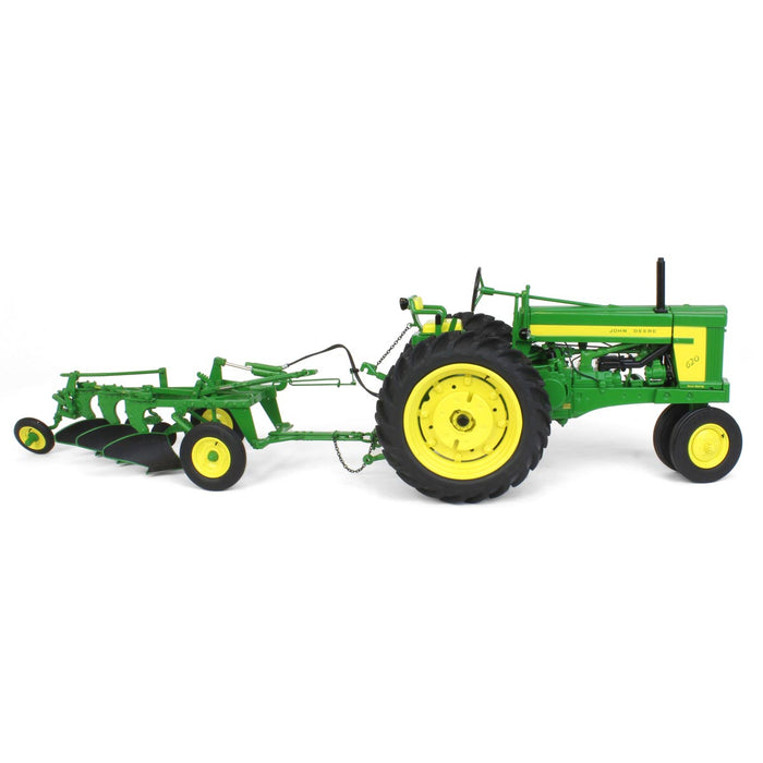 (B&D) 1/16 John Deere 620 Narrow Front with 555 Plow, ERTL Precision Heritage Series - Damaged Item