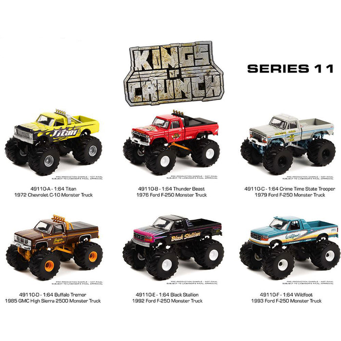 1/64 Kings of Crunch Series 11 by Greenlight, 6 Vehicle Set--SEALED