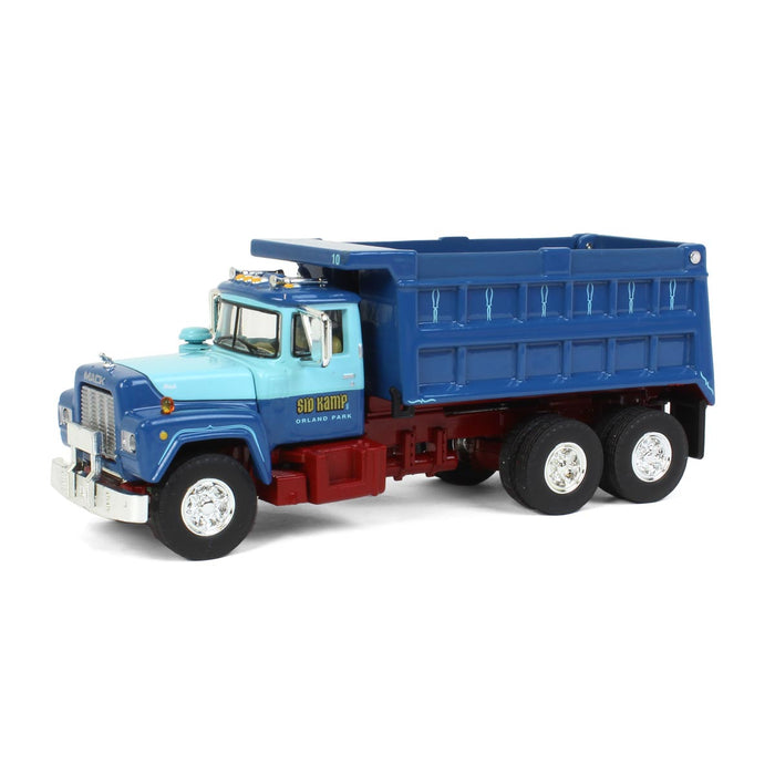 1/64 Blue Mack R Dump Truck, Sid Kamp, DCP by First Gear