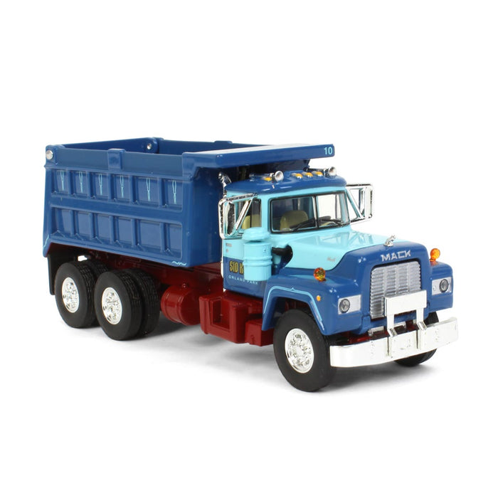 1/64 Blue Mack R Dump Truck, Sid Kamp, DCP by First Gear
