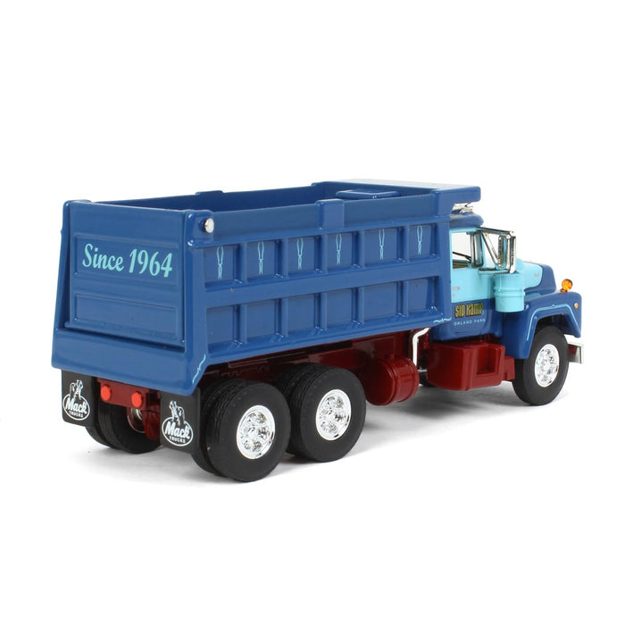 1/64 Blue Mack R Dump Truck, Sid Kamp, DCP by First Gear