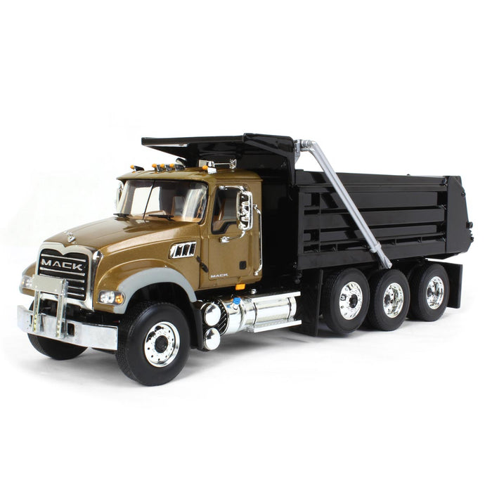 1/34 Gold & Black Mack Granite MP Engine Series Dump Truck by First Gear