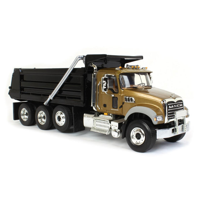 1/34 Gold & Black Mack Granite MP Engine Series Dump Truck by First Gear