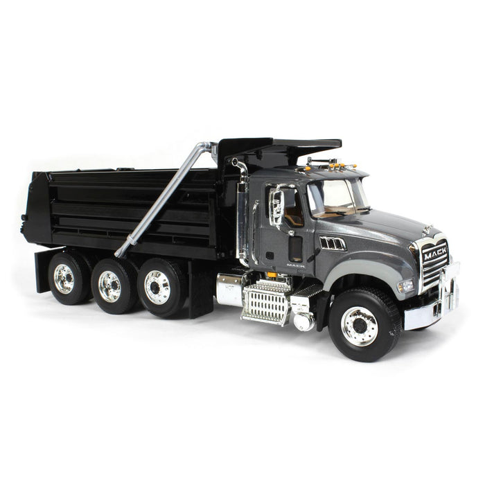 1/34 Stormy Grey Metallic & Black Mack Granite MP Dump Truck by First Gear