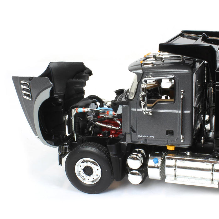 1/34 Stormy Grey Metallic & Black Mack Granite MP Dump Truck by First Gear