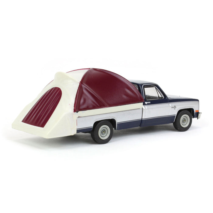 1/64 1982 Chevrolet C-10 Silverado with Truck Bed Tent, Great Outdoors Series 2