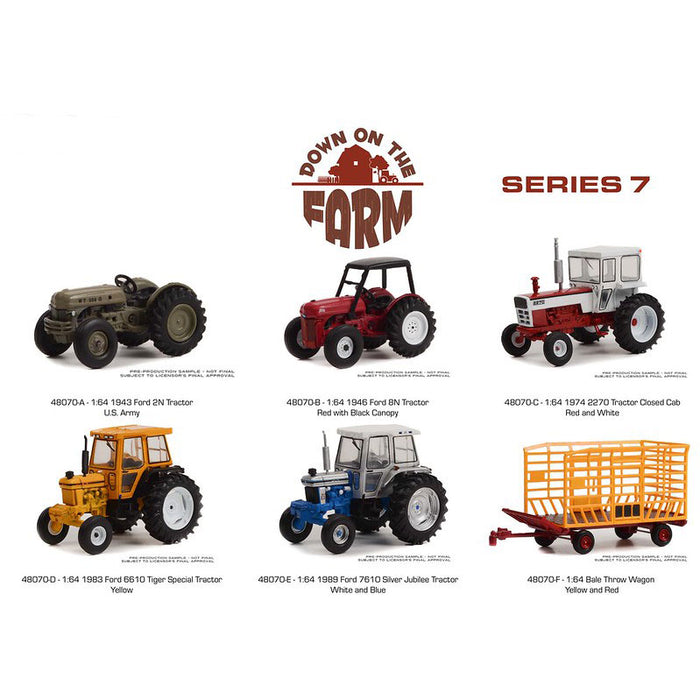 1/64 Down on the Farm Series 7 Six Vehicle Sealed Set by Greenlight Collectibles