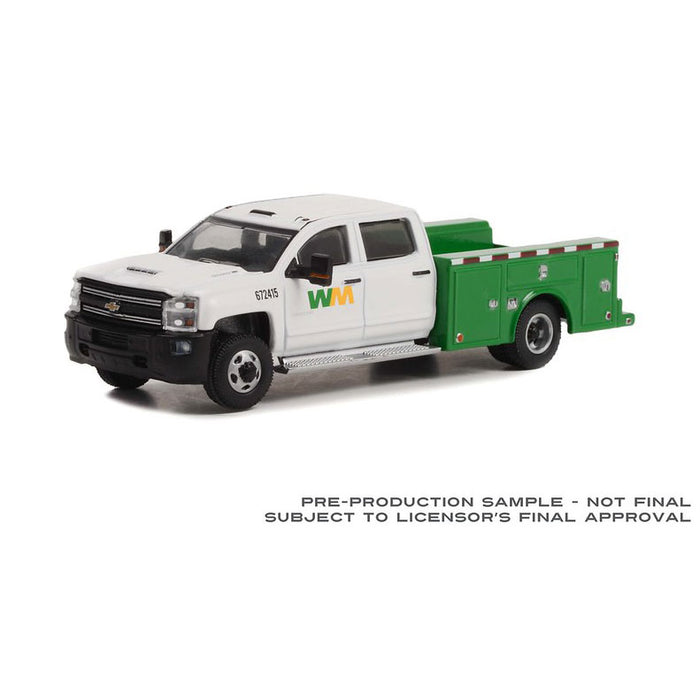 1/64 2018 Chevrolet Silverado 3500 Service Bed, Waste Management, Dually Drivers Series 10