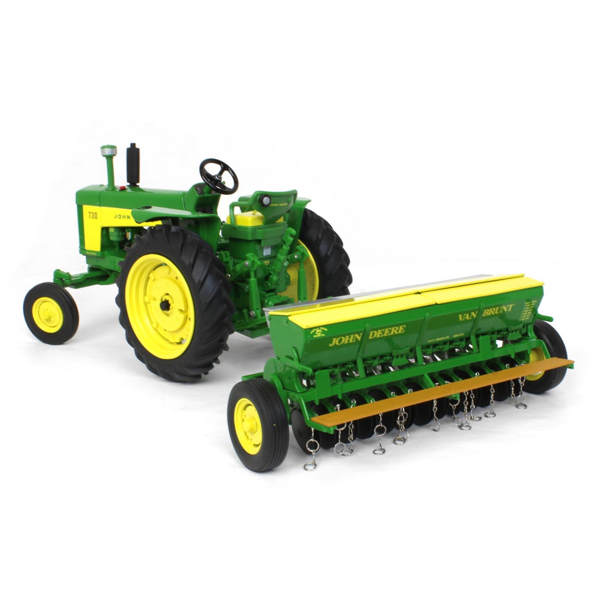 1/16 John Deere 730 Tractor with Wide Front & Grain Drill, ERTL