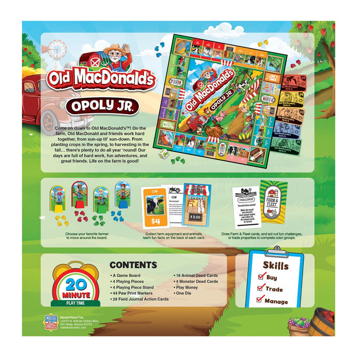 Old MacDonald's Opoly Junior Board Game