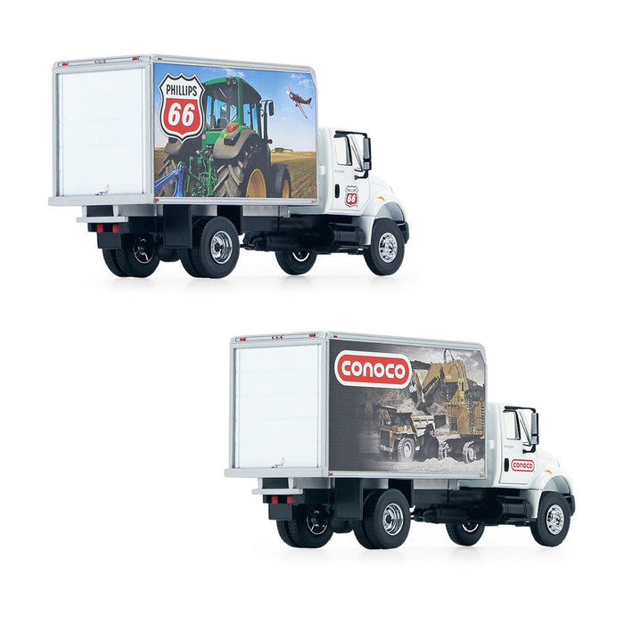 Set of 2 ~ 1/50 International Durastar Phillips 66 Delivery Van & Conco Delivery Truck